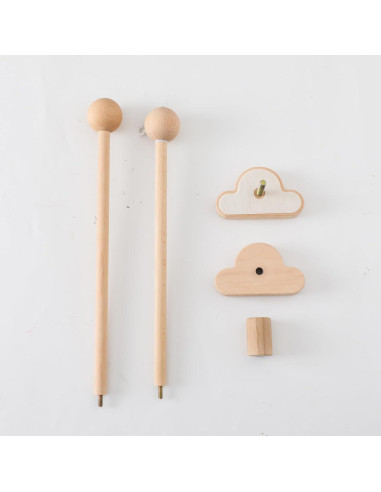 Soporte Móvil para Cuna Marsrut de Madera Natural 70cm