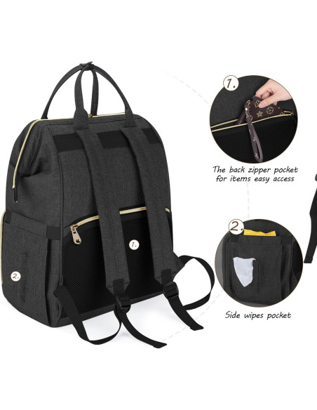 Mochila CURMIO para Extractor de Leche Negra con Compartimentos Mochila CURMIO para Extractor de Leche Negra con Compartimentos