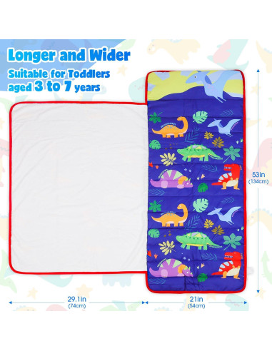 Esteras para Niños TANOSHII 134.6x53.3 cm con Almohada y Manta