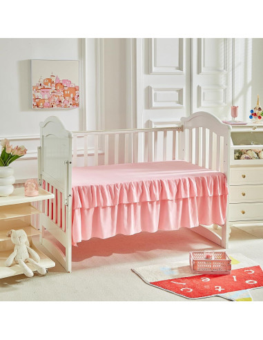 Juego de Ropa de Cuna 3 Piezas UOZZI Rosa Floral