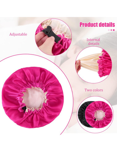 Gorro de Satén Ajustable para Bebé WSICSE - 2 Pcs