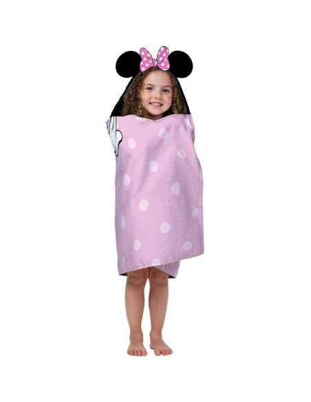 Toalla con Capucha Disney Minnie Mouse Jay Franco 56x130 cm Toalla con Capucha Disney Minnie Mouse Jay Franco 56x130 cm