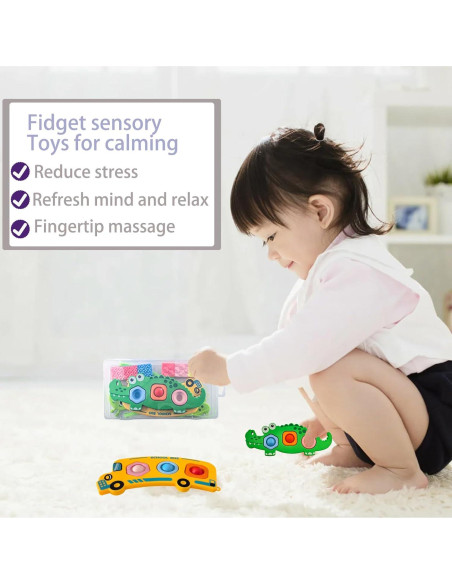 Juguetes Sensoriales Fidget Popper Iceacrin 7 Pcs para Niños Juguetes Sensoriales Fidget Popper Iceacrin 7 Pcs para Niños