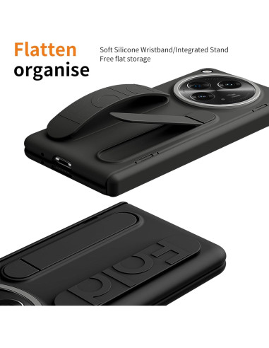 Funda para OnePlus Open YQODSZ con Correa y Stylus Negro