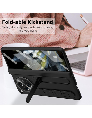 Funda para OnePlus Open YQODSZ con Correa y Stylus Negro