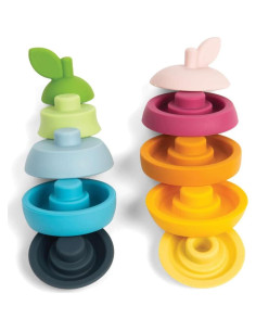 Juguete de Apilamiento Bigjigs Manzana y Pera 10 Piezas Silicona 2