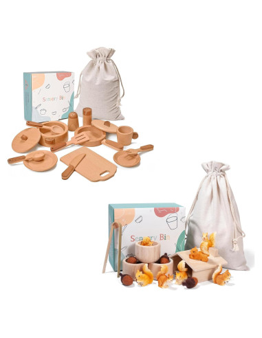 Caja Sensorial Montessori de Madera para Niños 36 meses+