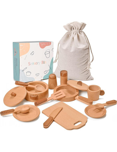 Caja Sensorial Montessori de Madera para Niños 36 meses+