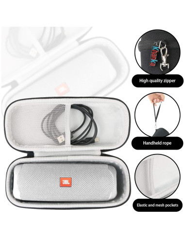 Funda Dura Khanka para Altavoz Bluetooth JBL Flip 5/6/7 Negra
