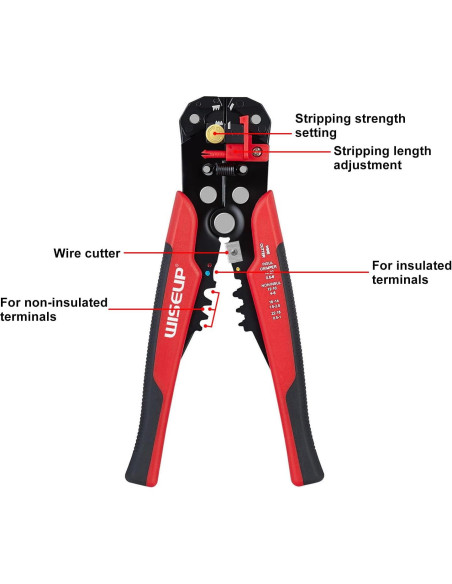 Pelacables Automático WISEUP 3 en 1 Ajustable 0.35 kg Pelacables Automático WISEUP 3 en 1 Ajustable 0.35 kg
