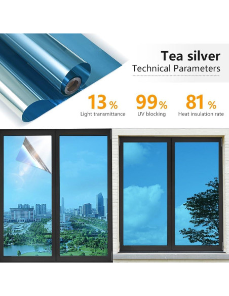 Película de Privacidad para Ventanas Proprodiudiu 45x300cm Película de Privacidad para Ventanas Proprodiudiu 45x300cm