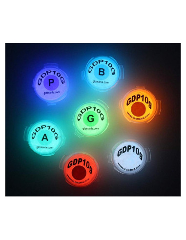 Polvo Pigmento Fosforescente Glomania 10g 7 Colores Invisible