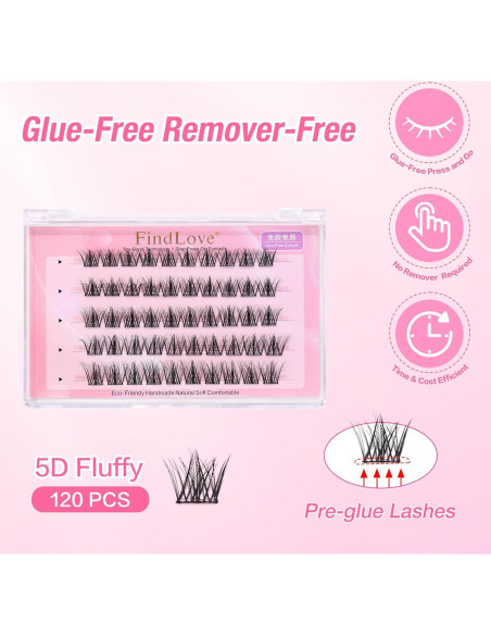 Pestañas Autoadhesivas FindLove Sin Pegamento 19.1x11.2cm Pestañas Autoadhesivas FindLove Sin Pegamento 19.1x11.2cm