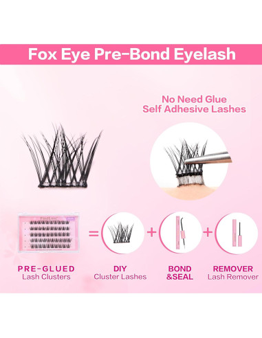 Pestañas Autoadhesivas FindLove Sin Pegamento 19.1x11.2cm