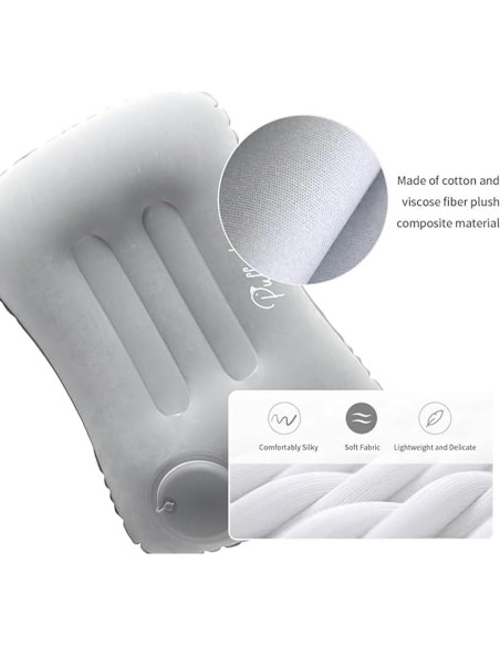 Almohadilla Inflable OULIGET Gris Plegable para Estadio 110g Almohadilla Inflable OULIGET Gris Plegable para Estadio 110g