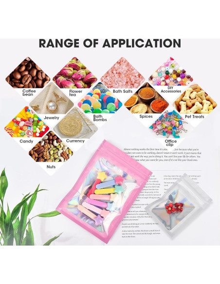 120 Bolsas Mylar Reutilizables Olores ODDIER 13.5x19.5cm Rosa 120 Bolsas Mylar Reutilizables Olores ODDIER 13.5x19.5cm Rosa