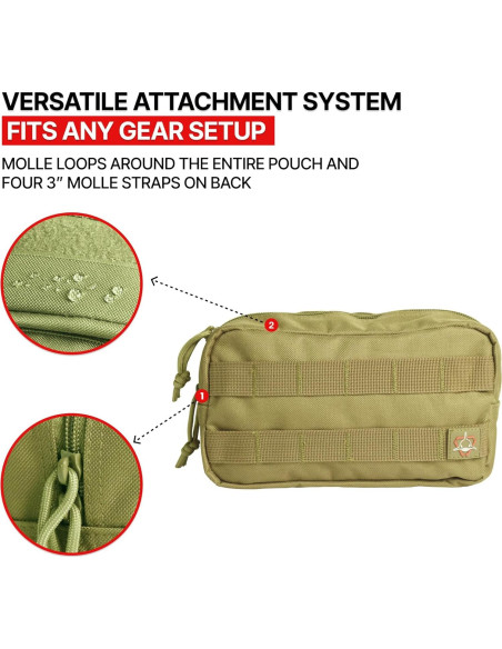 Bolsa de Cintura Molle Orca Tactical Verde OD 24x14 cm Bolsa de Cintura Molle Orca Tactical Verde OD 24x14 cm