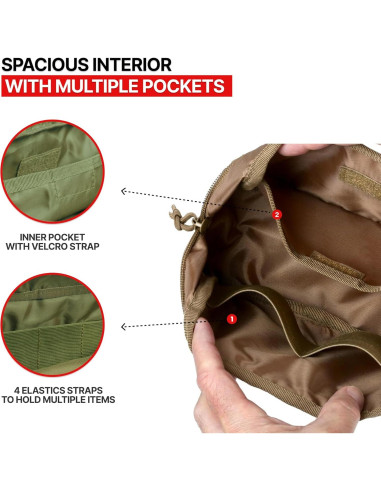 Bolsa de Cintura Molle Orca Tactical Verde OD 24x14 cm