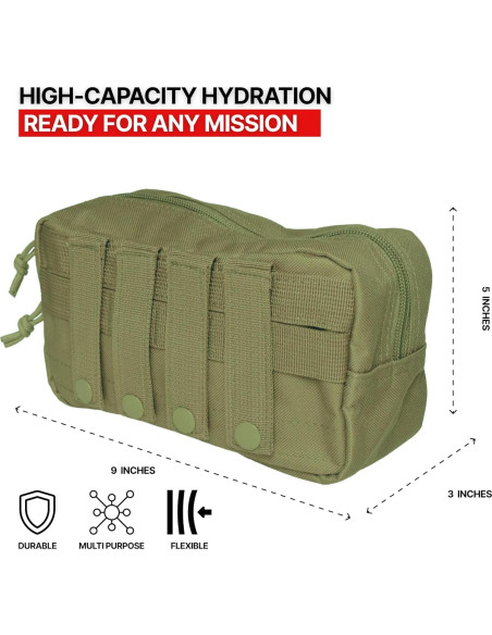 Bolsa de Cintura Molle Orca Tactical Verde OD 24x14 cm Bolsa de Cintura Molle Orca Tactical Verde OD 24x14 cm