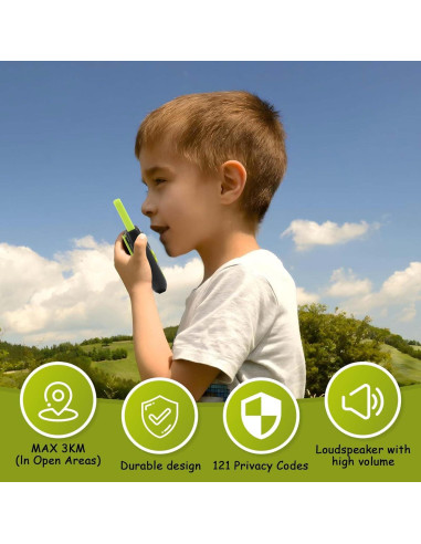 Walkie Talkies para Niños UMUSOZI T12 - 22 Canales, 138g