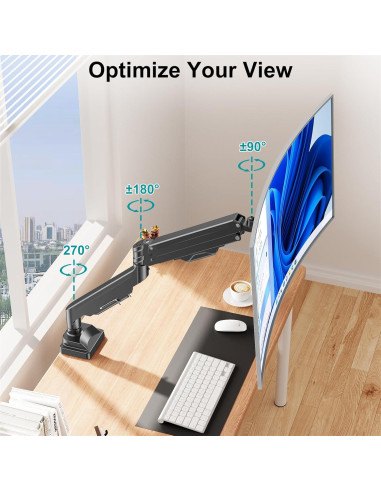 Soporte de Monitor MOUNT PRO Brazo Individual 43" 15kg Ajustable