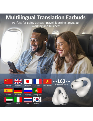 Auriculares Traductores IAMJOY CT28 Inalámbricos Blanco