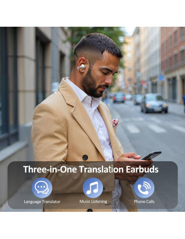 Auriculares Traductores IAMJOY CT28 Inalámbricos Blanco