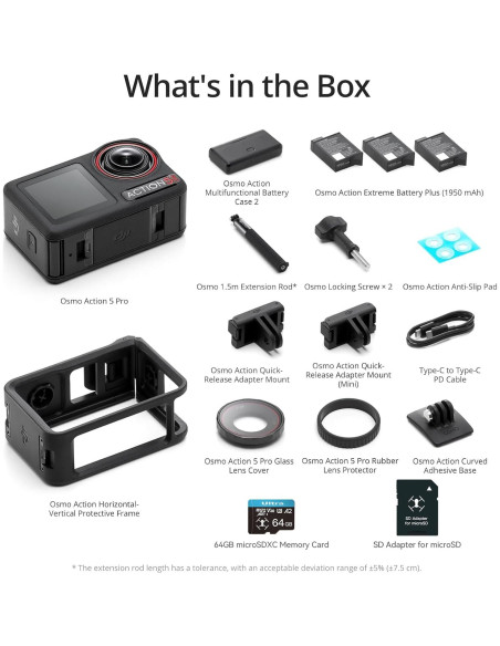 Cámara de Acción DJI Osmo Action 5 Pro Combo Aventura 4K Cámara de Acción DJI Osmo Action 5 Pro Combo Aventura 4K