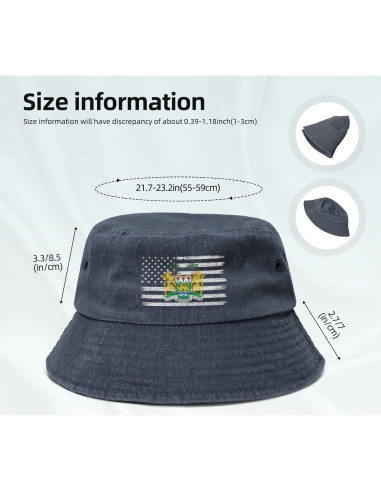 Gorra de Cubo Unisex KCNSEZA con Escudo de Sierra Leona