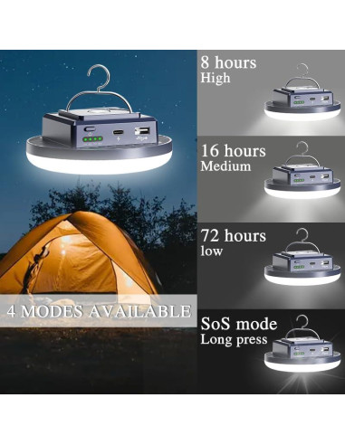Linterna de Camping LED General L2001 13200 mAh 4500 Lúmenes