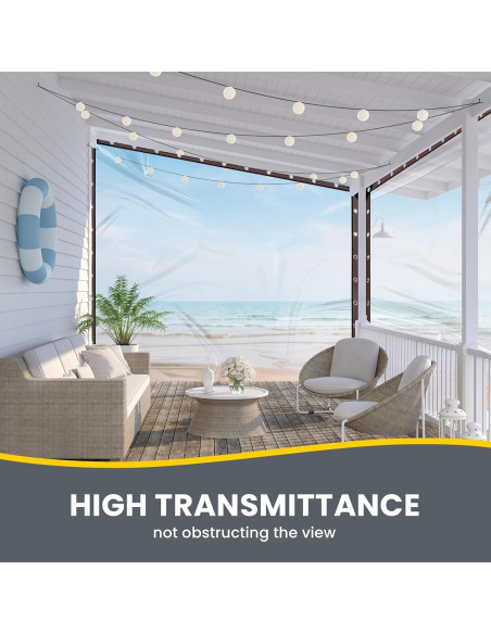 Lona Impermeable Transparente FFKQBH 1.0x2.0m para Exteriores Lona Impermeable Transparente FFKQBH 1.0x2.0m para Exteriores