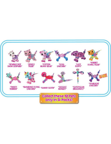 Twisty Petz 3-Pack Luna Unicornio y Sammy Perezoso - Mascotas Coleccionables