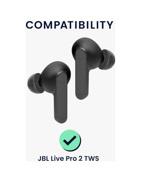 Puntas de Repuesto Kwmobile para JBL Live Pro 2 TWS - Set de 6 Puntas de Repuesto Kwmobile para JBL Live Pro 2 TWS - Set de 6