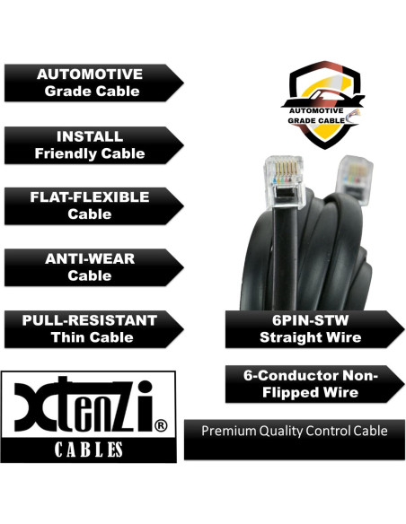 Cable Flex de 15 Pies Xtenzi XT91635 6 Pines para Amplificadores Pioneer Cable Flex de 15 Pies Xtenzi XT91635 6 Pines para Amplificadores Pioneer
