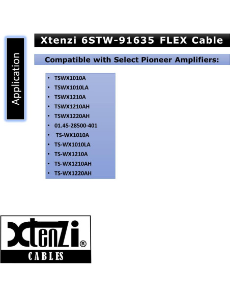 Cable Flex de 15 Pies Xtenzi XT91635 6 Pines para Amplificadores Pioneer Cable Flex de 15 Pies Xtenzi XT91635 6 Pines para Amplificadores Pioneer