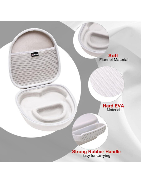 Funda dura LTGEM para auriculares Logitech G735 - Blanco Funda dura LTGEM para auriculares Logitech G735 - Blanco