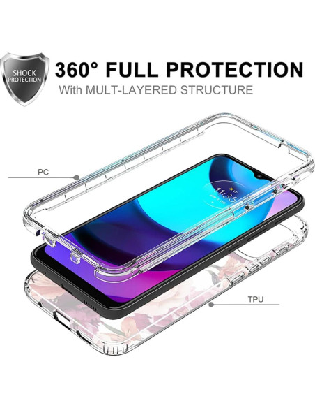 Funda Protectora para Moto E20/E30/E40 con Protector de Pantalla Funda Protectora para Moto E20/E30/E40 con Protector de Pantalla