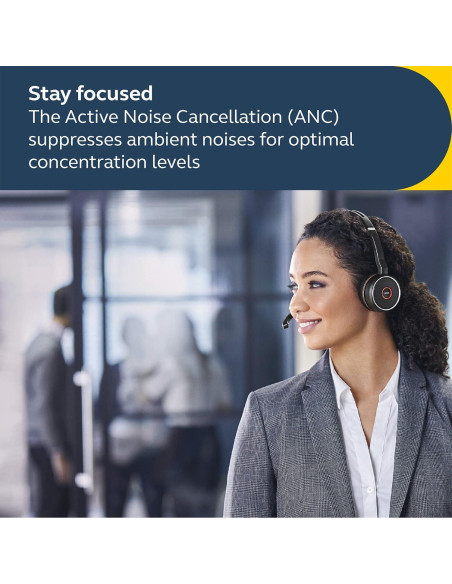Auricular Bluetooth Jabra Evolve 75 SE con ANC - Negro Auricular Bluetooth Jabra Evolve 75 SE con ANC - Negro