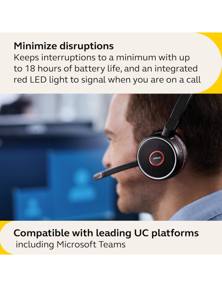 Auricular Bluetooth Jabra Evolve 75 SE con ANC - Negro Auricular Bluetooth Jabra Evolve 75 SE con ANC - Negro