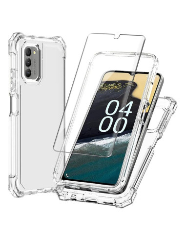 Funda híbrida clara para Nokia G400 5G con protector de pantalla