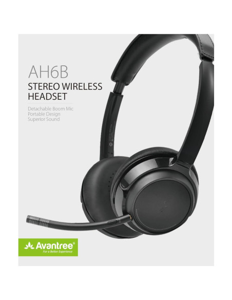 Auriculares Bluetooth Avantree AH6B On Ear con micrófono 22h Auriculares Bluetooth Avantree AH6B On Ear con micrófono 22h
