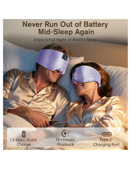 Máscara de Sueño de Seda LC-dolida con Auriculares Bluetooth 5.4 Máscara de Sueño de Seda LC-dolida con Auriculares Bluetooth 5.4