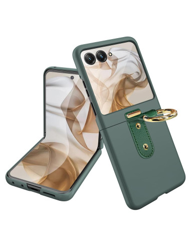 Funda delgada YQODSZ para Motorola Razr 2025 con soporte anillo