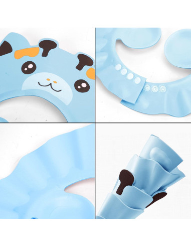 Gorro de Ducha para Bebé Ajustable EVA Antirreflujo Cartoon