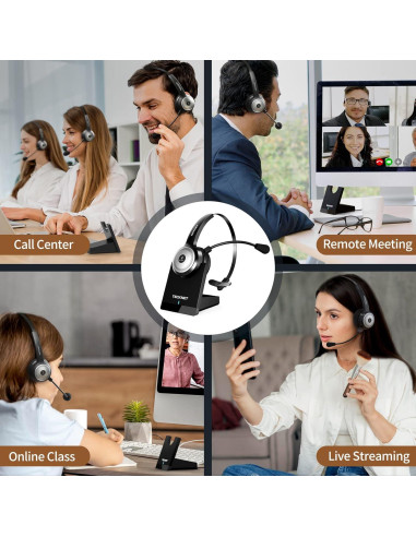 Auriculares Inalámbricos TECKNET TK-HS003 con Micrófono y Cancelación de Ruido