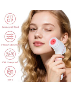 Cepillo Facial Wrewing XLDS03 3 en 1 Impermeable Rosa 2