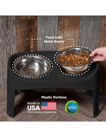 IRIS USA Combo de Almacenamiento y Cuencos Elevados para Perros IRIS USA Combo de Almacenamiento y Cuencos Elevados para Perros
