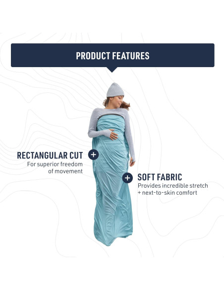 Forro de Saco de Dormir Rectangular Sea to Summit Comfort Blend Forro de Saco de Dormir Rectangular Sea to Summit Comfort Blend