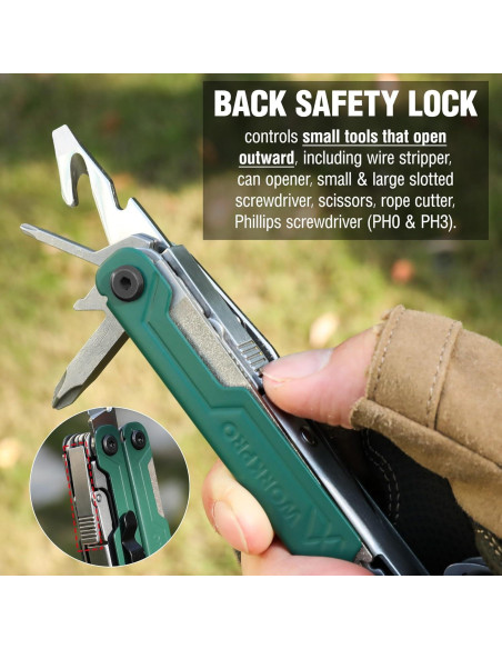Alicates Multi Herramienta WORKPRO 18 en 1 con Cuchillo Alicates Multi Herramienta WORKPRO 18 en 1 con Cuchillo