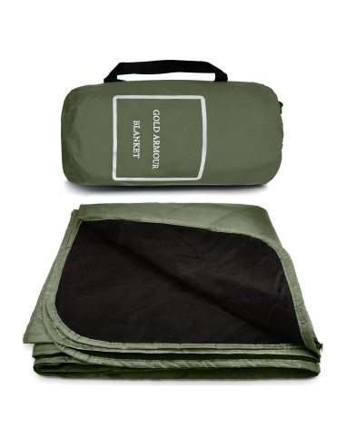 Manta Gold Armour Impermeable 198x146 cm Verde Oliva Camping